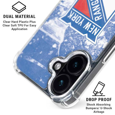 NHL New York Rangers Frozen iPhone 16 Clear Case